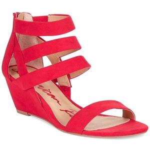 NIB American Rag Caden Demi Wedge - red - size 5.5